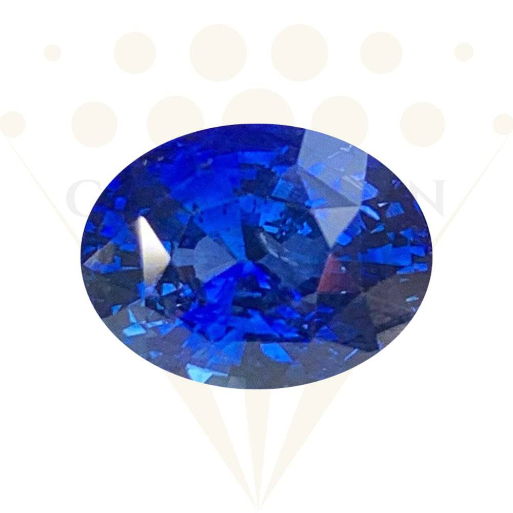 4.03 Cts Natural Royal Blue sapphire - (H) - Baza Boutique 