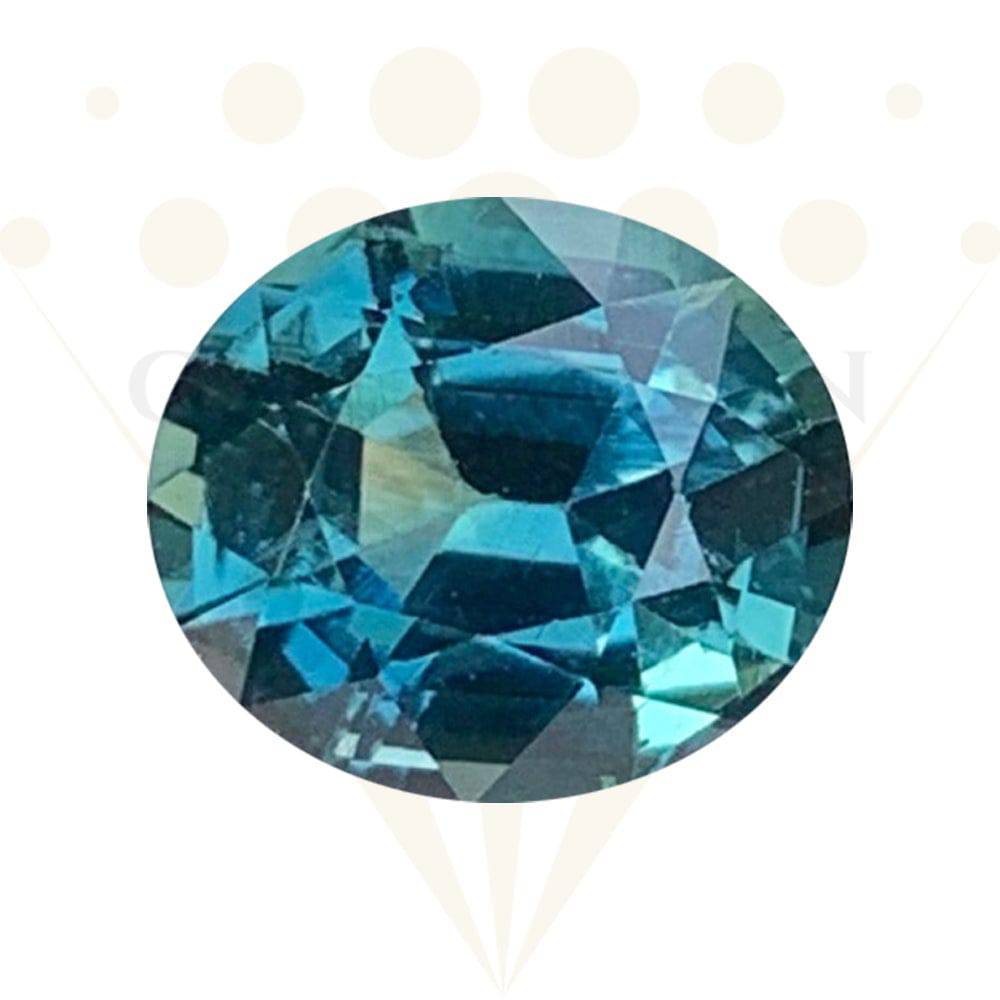 2.13 Cts Natural Teal Sapphire - (UH) - Baza Boutique 