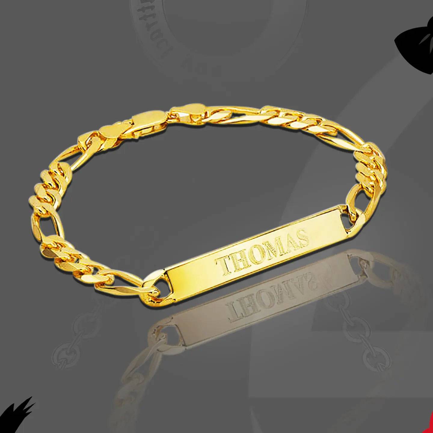 Custom Name Bracelet - Engraved Bracelet for Boyfriend, Husband, Brother - Baza Boutique 
