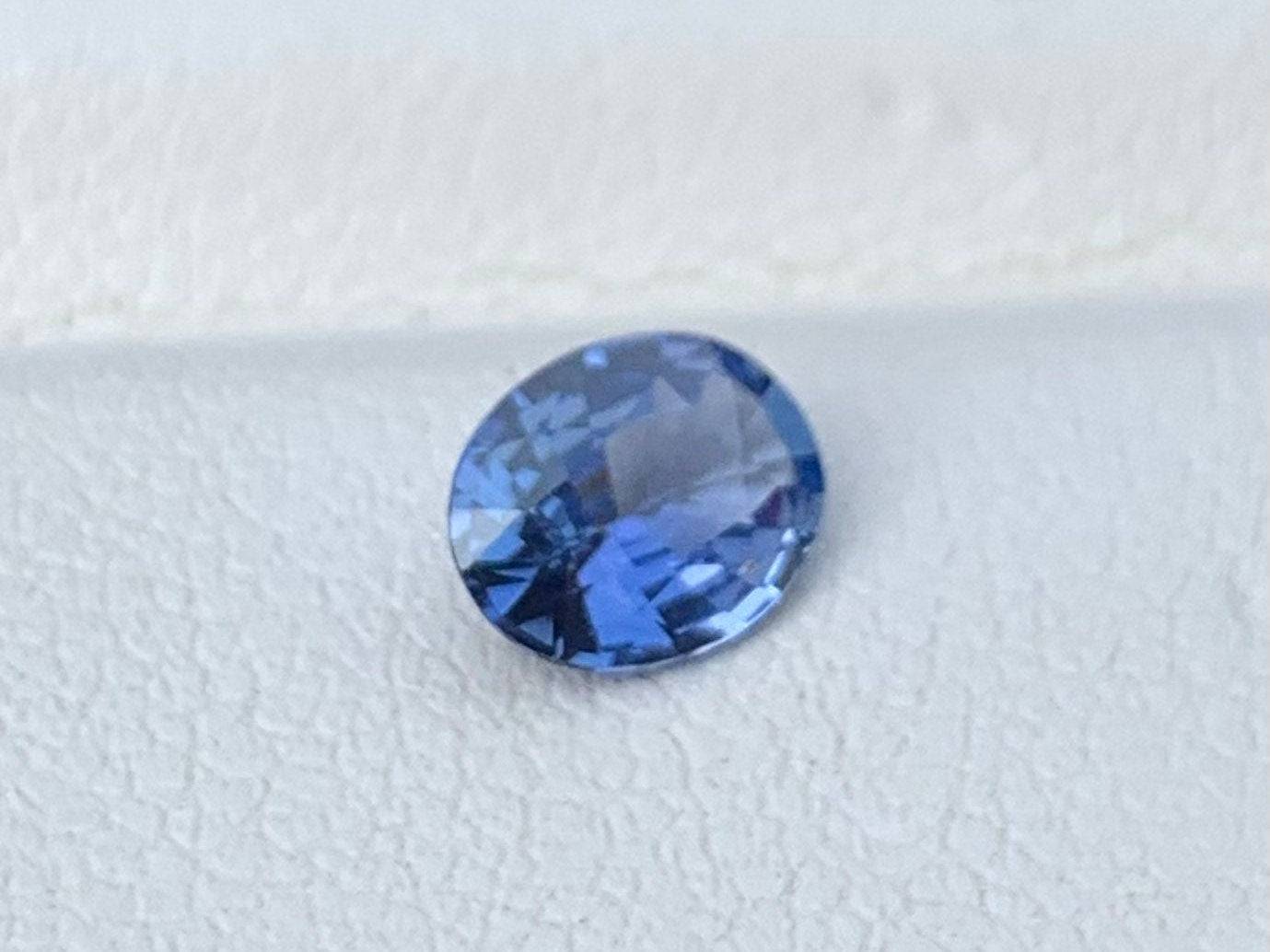 Blue sapphire 0.67 Cts, Natural Cornflower Blue Sapphire Ring, Unheated Blue sapphire for Engagement ring, Ceylon Blue Sapphire Gift for her - Baza Boutique 
