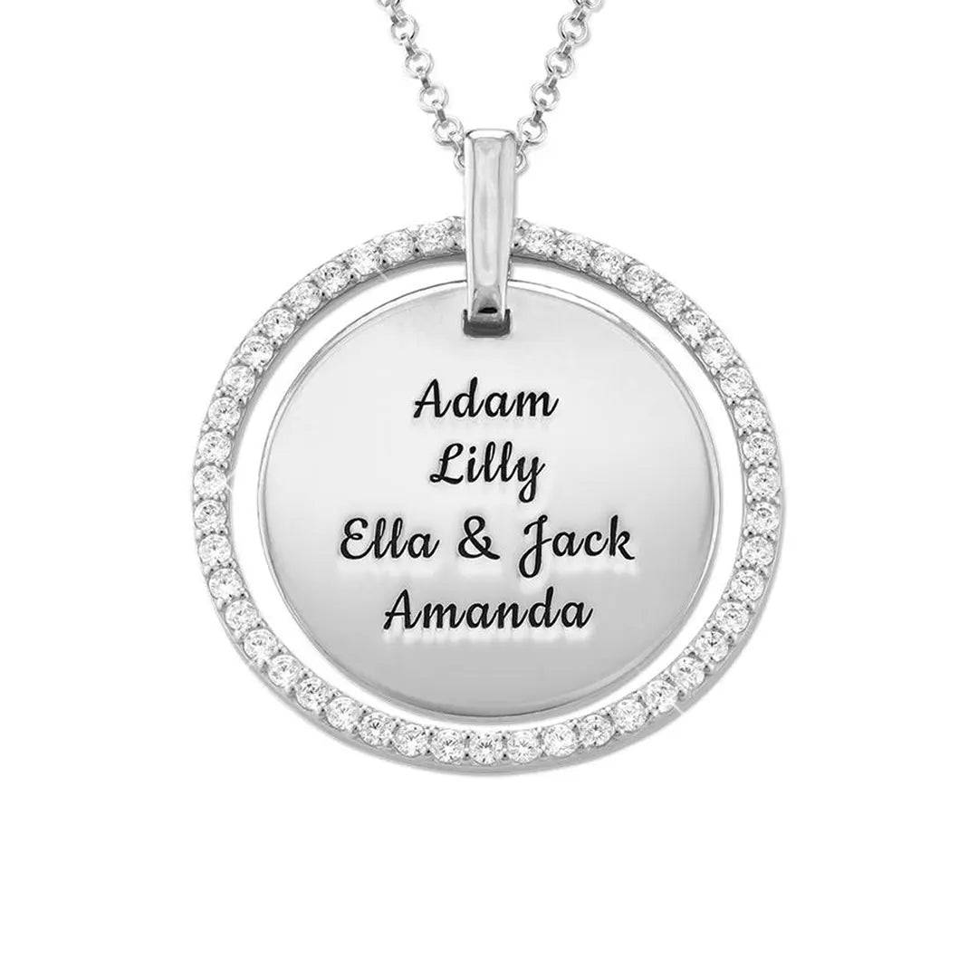 Personalized Sterling Silver Mother's Birthstone Necklace - Handmade Gift for Mom, Grandma, and Wife - Baza Boutique 