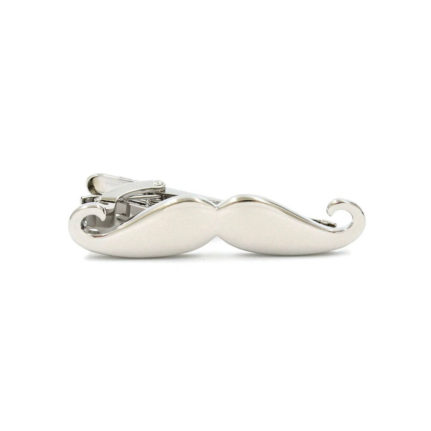 Moustache Tie Pin - Men's Sterling Silver Formal Wear Jewelry - Baza Boutique 
