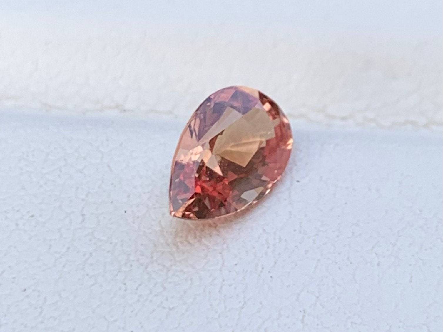 Unheated Padparadscha Sapphire 1.36cts, Ceylon King Sapphire, Natural Padparadscha sapphire Gift, Orangish pink Sapphire for engagement ring - CeylonFineGemsCo